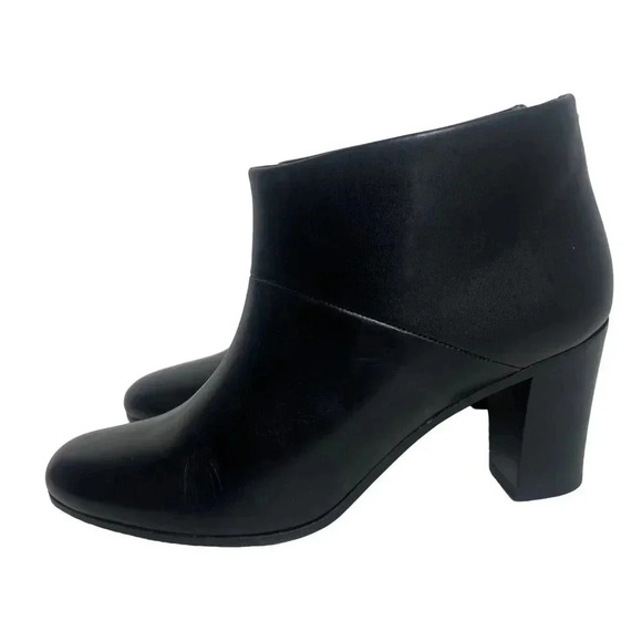 Maison Martin Margiela Paris Black Leather Heeled Booties Size 37 38WU0239 - Picture 2 of 13